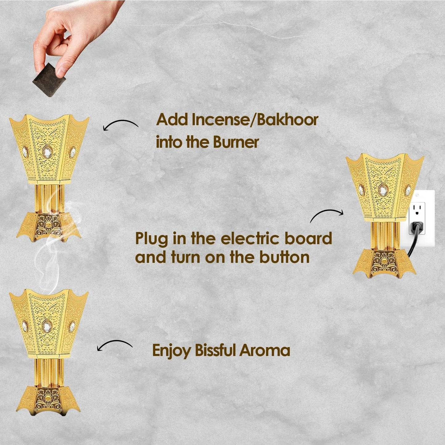 High Grade Premium Bakhoor Incense Bar | 9 Bricks Assorted Scents