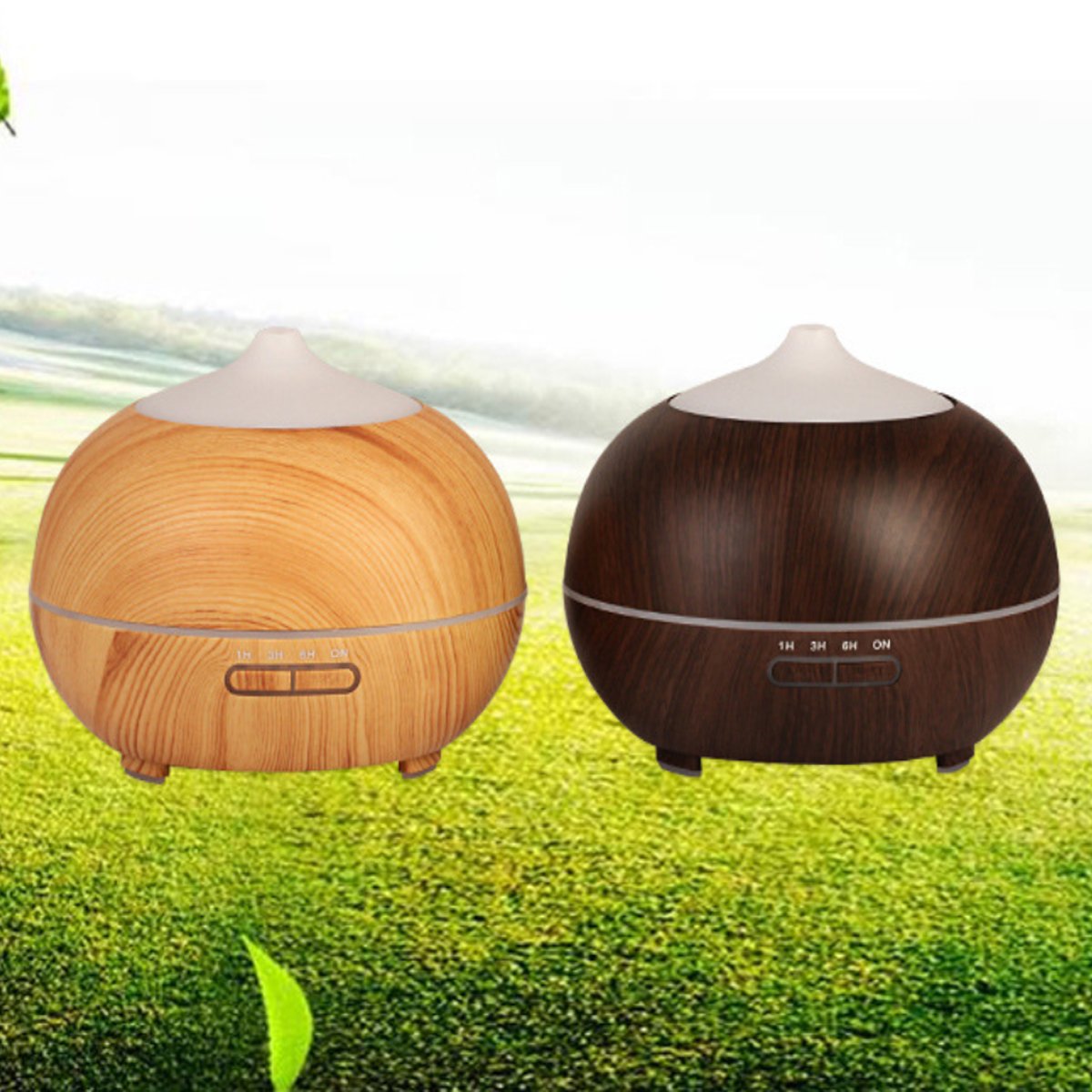 Natural Oak/Mahogany Essential Oil Humidifier