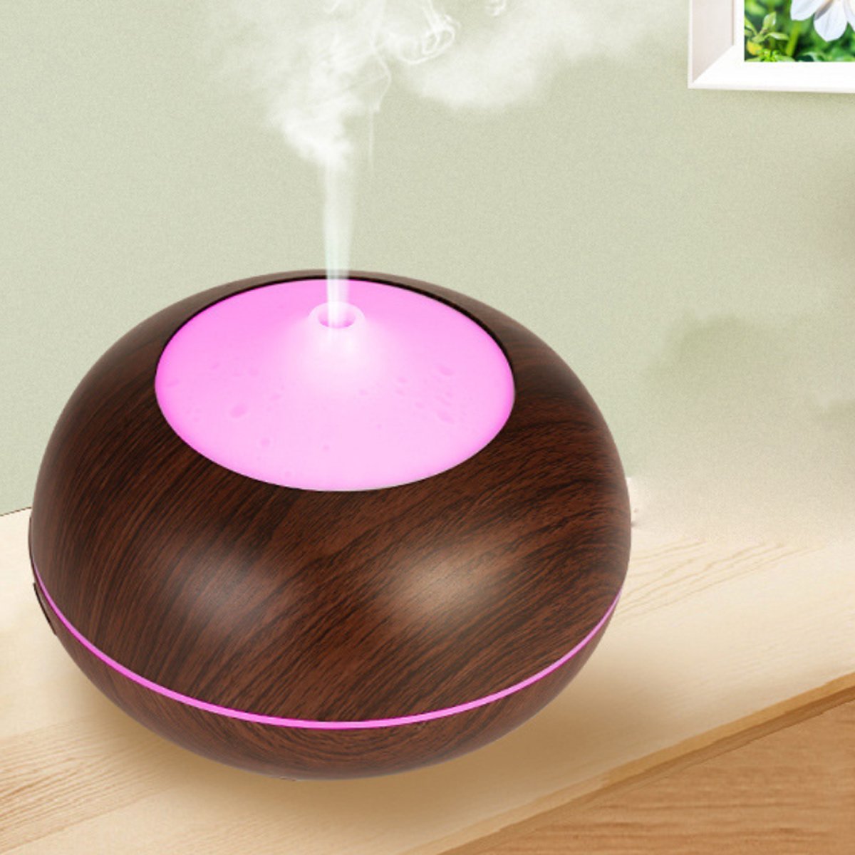 Natural Oak/Mahogany Essential Oil Humidifier