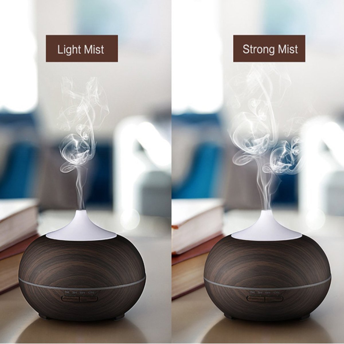 Natural Oak/Mahogany Essential Oil Humidifier