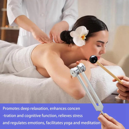 Tuning Forks for Healing Set 256Hz, 384Hz + Hockey Puck Activator