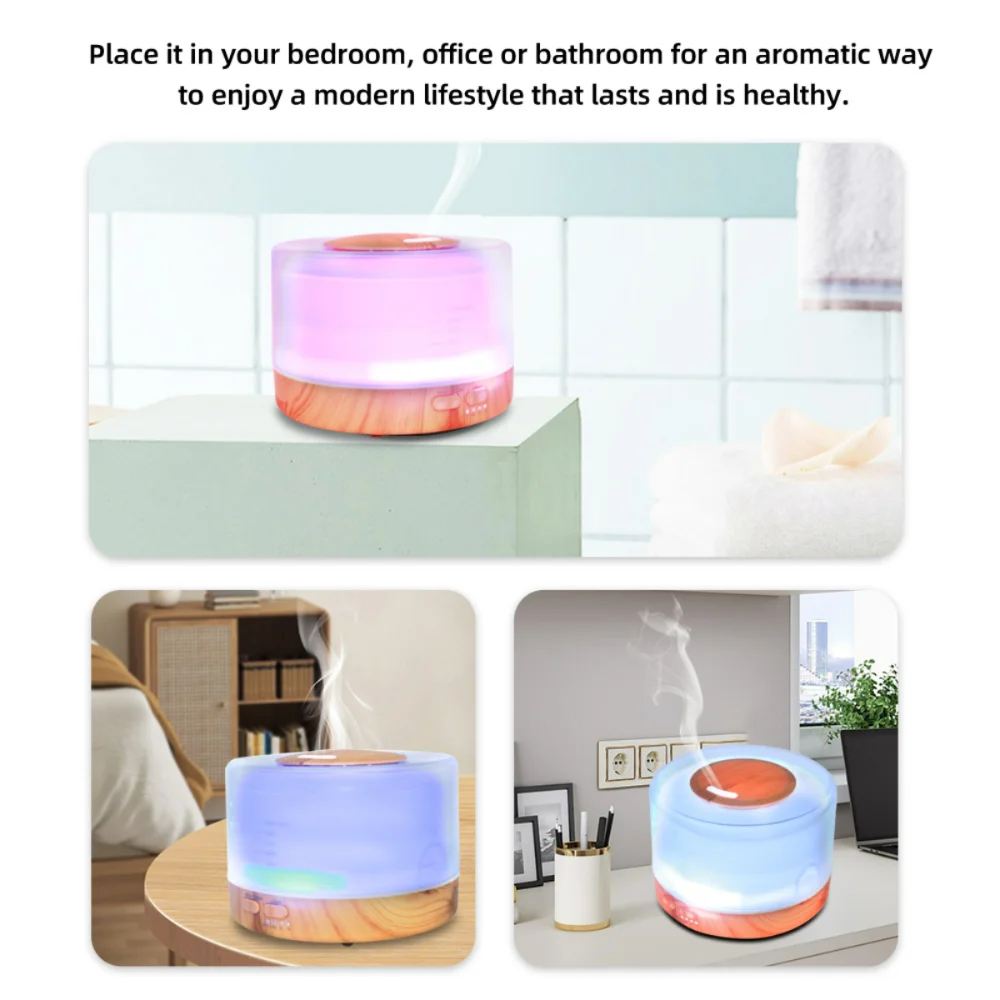 Aromatherapy Kit 500ml Essential Oil Diffuser 6 Therapeutic Oils
