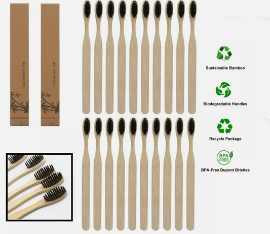 Bamboo Toothbrush With Charcoal Bristles