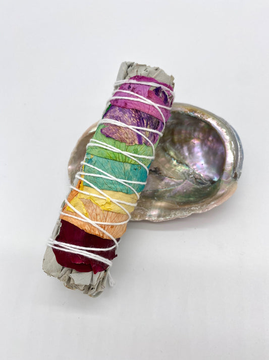 Chakra Sage Stick + Shell Holder