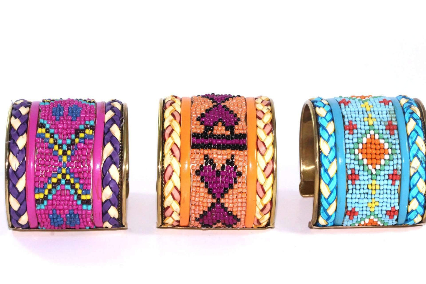 Native Beaded Cuff Bangles