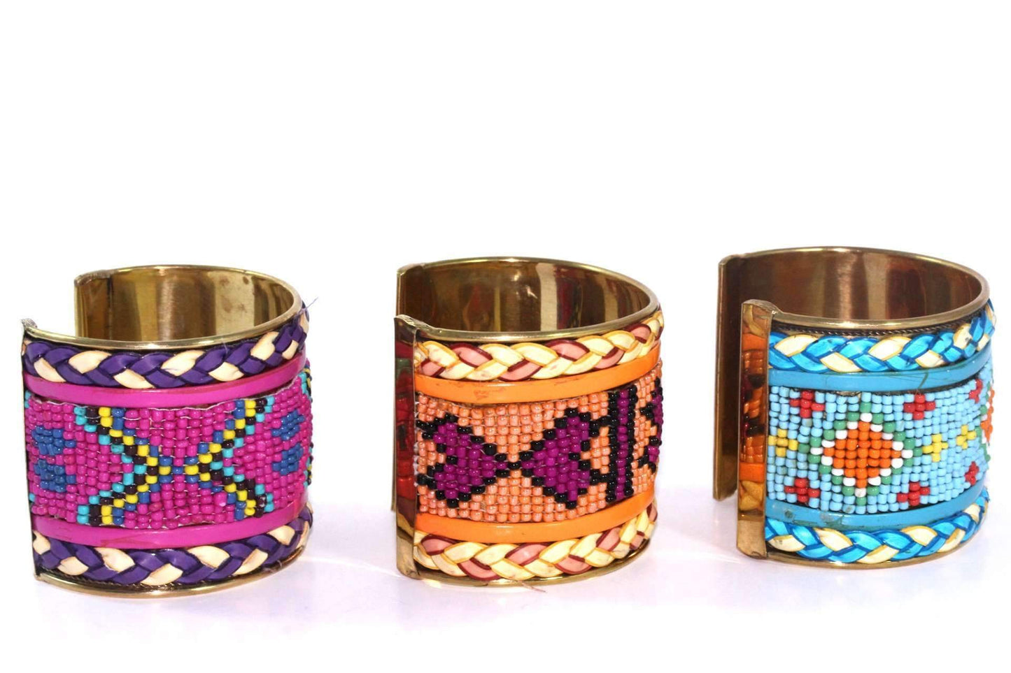 Native Beaded Cuff Bangles
