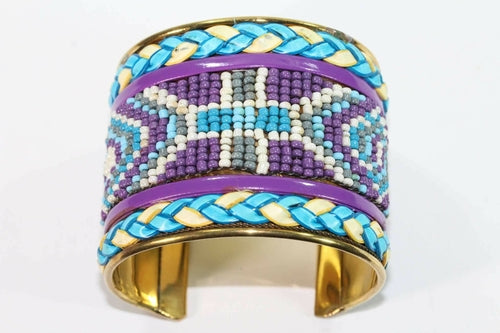 Native Beaded Cuff Bangles