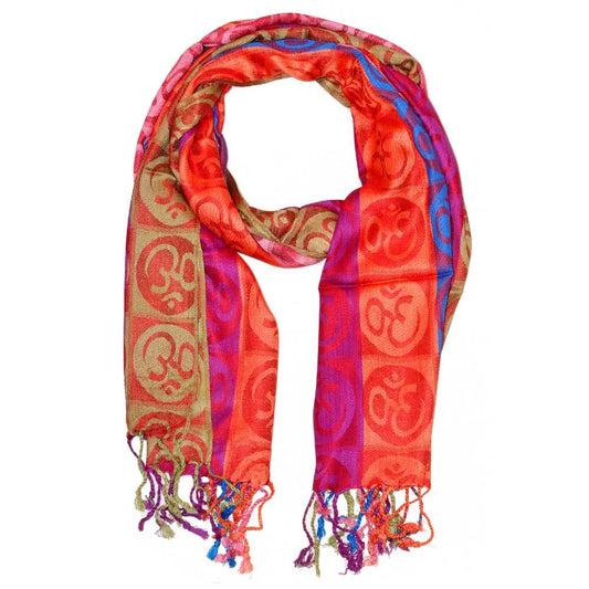 Multi-Color Om Meditation Handwoven Scarf