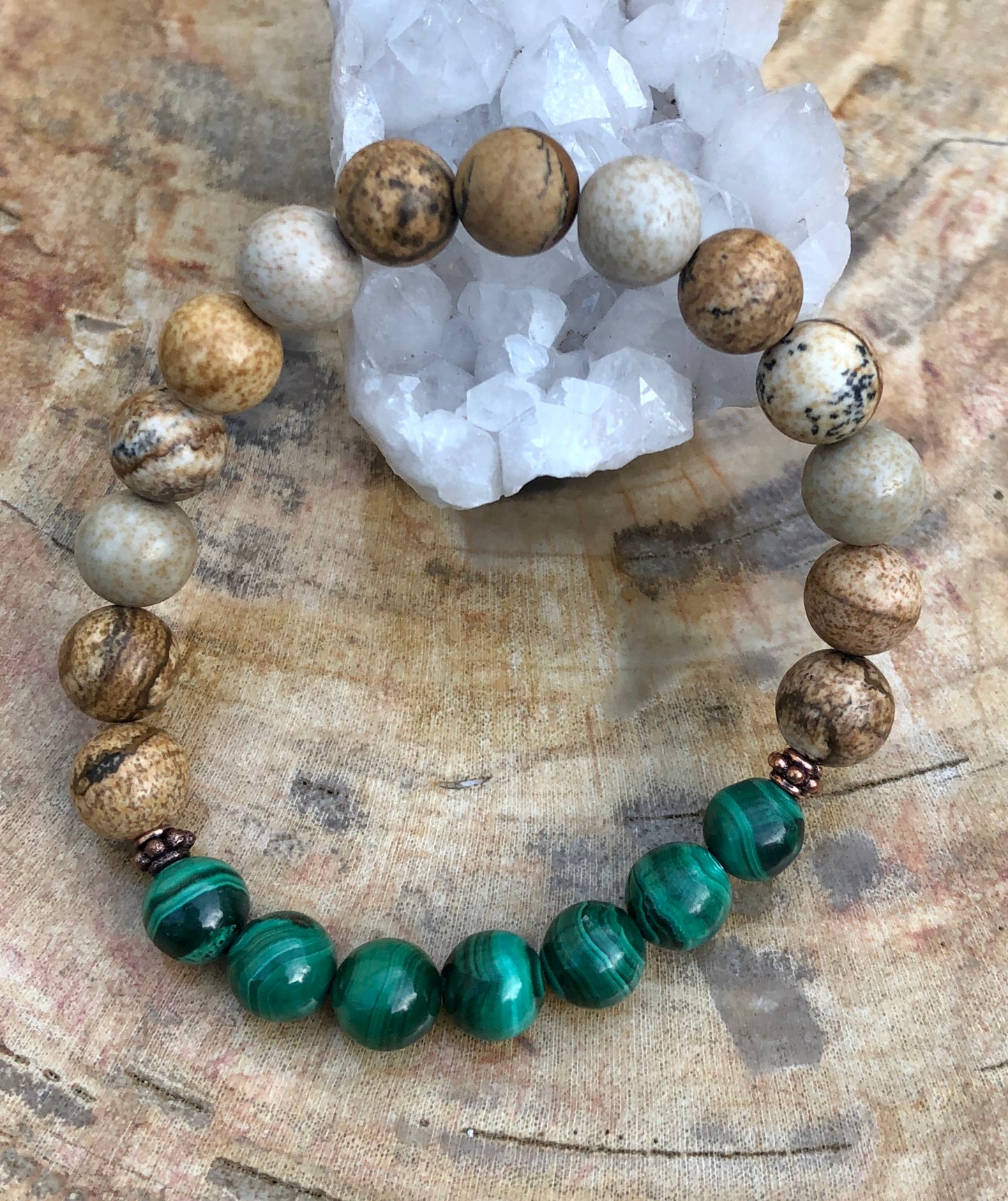 Malachite & Picture Jasper Bracelet