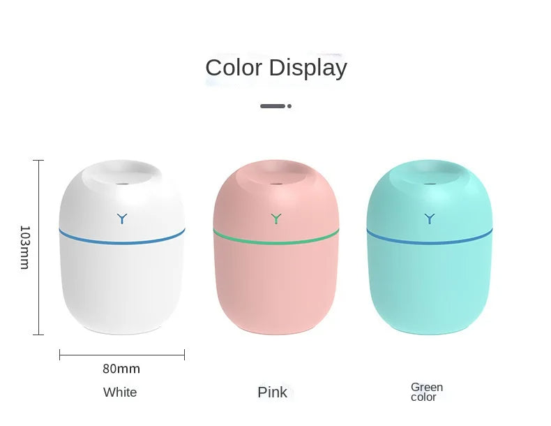Portable Ultrasonic Humidifier Essential Oil Diffuser with LED Light