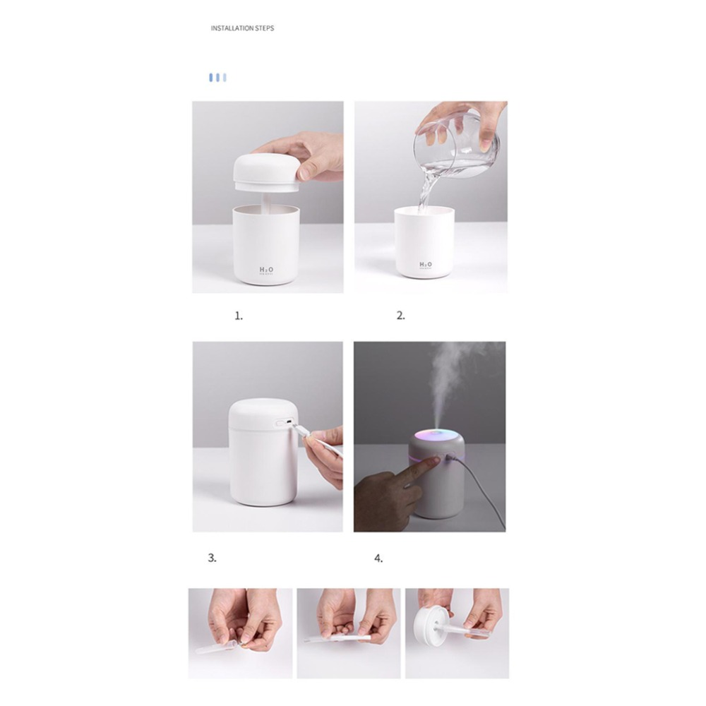 Portable Air Humidifier Essential Oil Diffuser for Car/Home