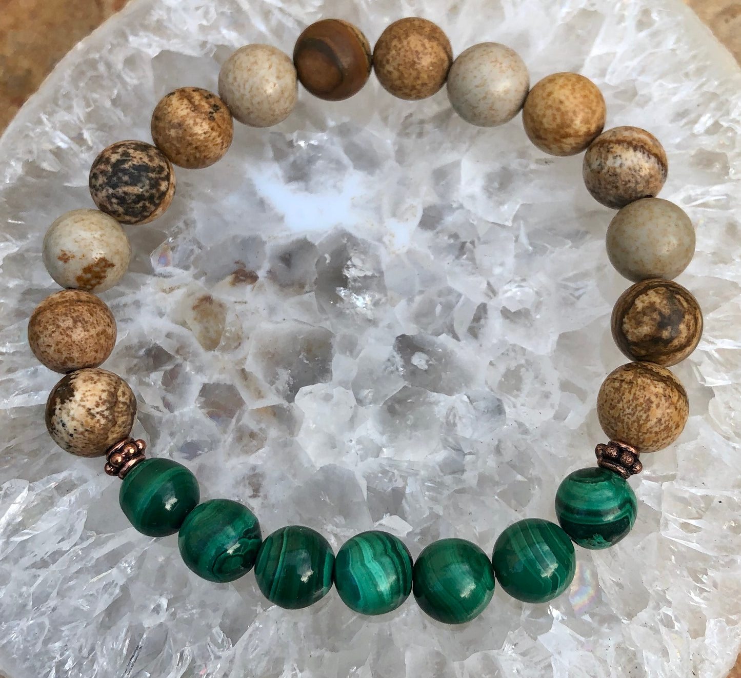 Malachite & Picture Jasper Bracelet